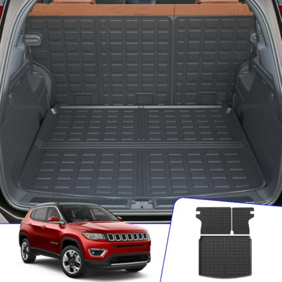 

Cargo Mat Compatible with 2017-2025 2026 Jeep Compass Cargo Mat Trunk Mat TPE All Weather Back Seat Cover Protector 2023 Jeep C