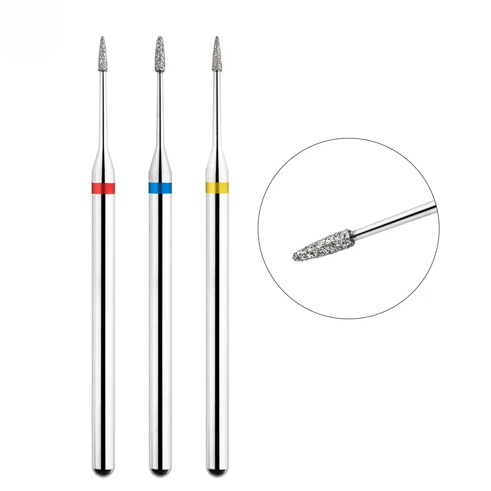 

Маленькая конусная шлифовальная головка, тонкие алмазные сверла для кутикулы, сверла для ногтей 3/32 роторные заусенцы для ногтей, электрические дрели, аксессуары