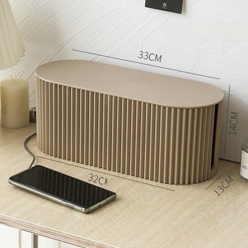 Extension Cord Storage Box Wire Organizer Cover up Cable Concealer Home Organization Tool Plastic Material Living Room Use