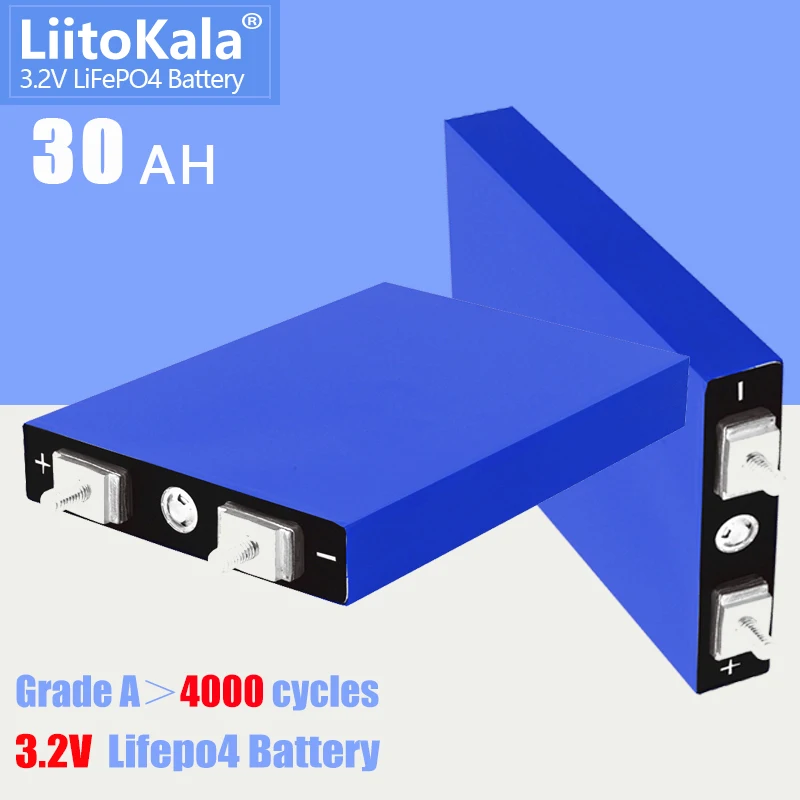 

2PCS LiitoKala 3.2V 32Ah Lifepo4 Batteries 4S 12.8V 30ah Lithium Iron Phosphate Battery Pack Solar Motorcycle Electric Vehicle