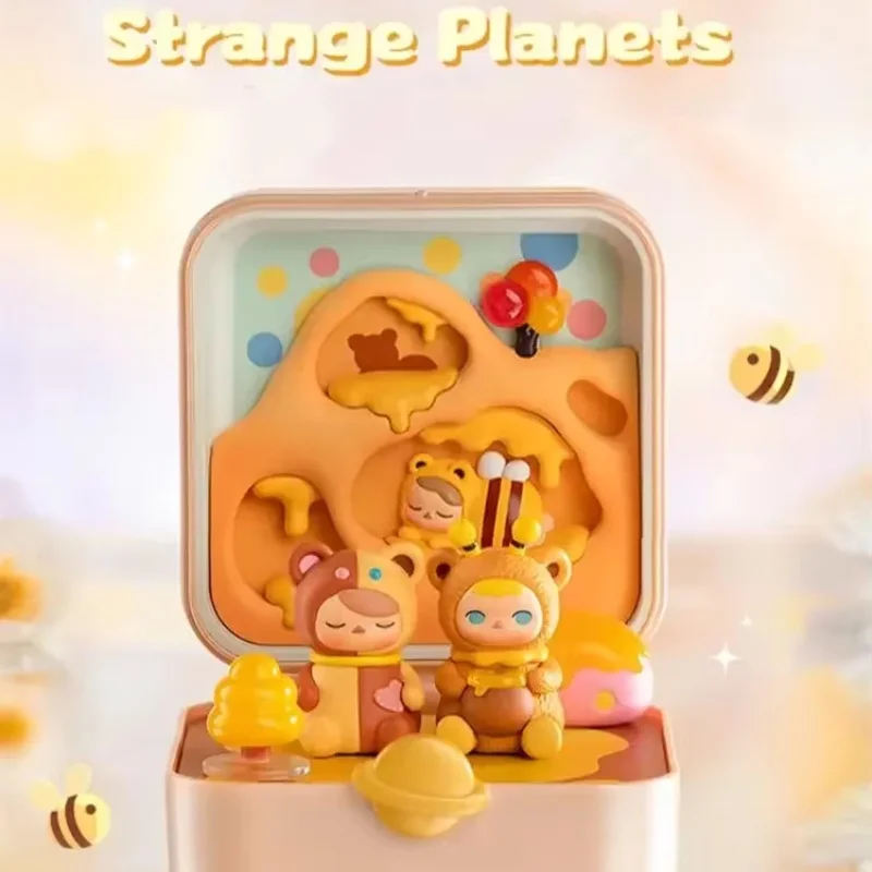 

Pop Mart Pucky Strange Stars Series Набор сцен, слепая коробка, загадочная коробка, кавайные украшения, фигурки, домашний декор, настольная модель, куклы
