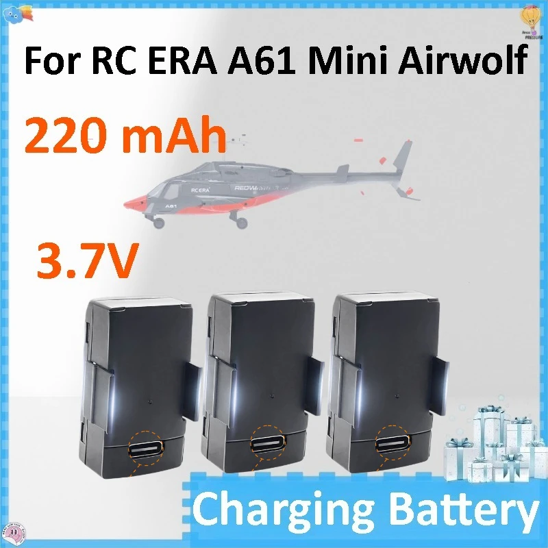 

1-3pcs 3.7V 220mAh for RC ERA A61 Mini Airwolf LiPo Battery RC Helicopter