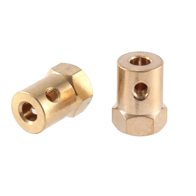 A84E-10Pcs Hexagonal Coupling DIY Intelligent Trolley Wheel Tire Connector DC Deceleration Motor For Model Robot