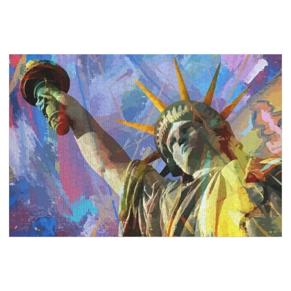 

New York - Statue of Liberty Jigsaw Puzzle Photo Personalized Gifts Baby Toy Custom With Photo Personalized Gift Ideas Puzzle