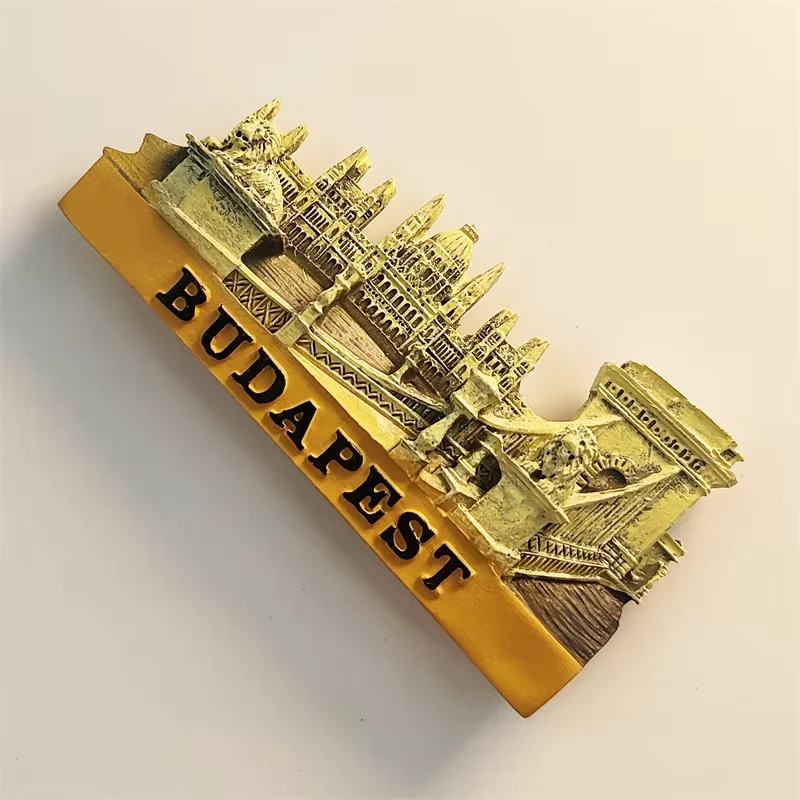 المجر، بودابست، جسر سلسلة، مجسم ثلاثي الأبعاد، هدايا تذكارية للسياحة، لوحة من الراتنج، ديكور منزلي، مغناطيس الثلاجة #2