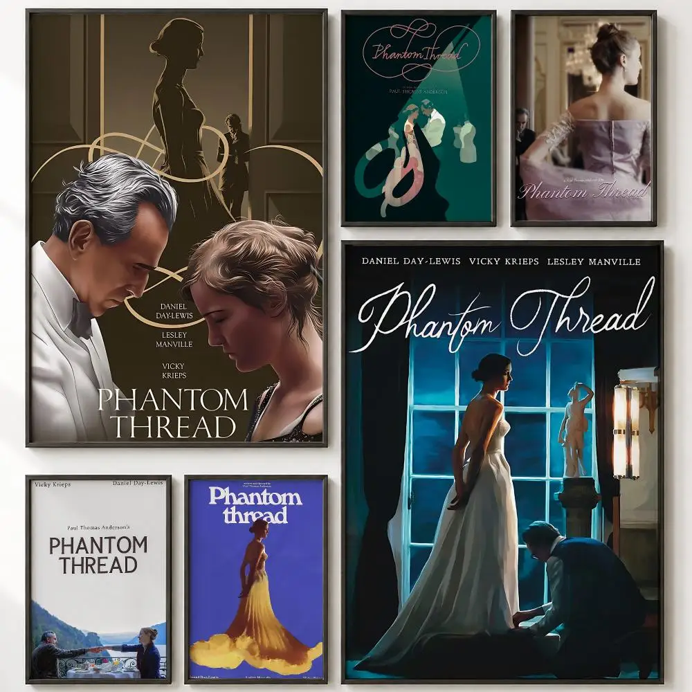 Movie Phantom Thread Poster HD poster wall art self-stick no-residue for home cafe office great gift