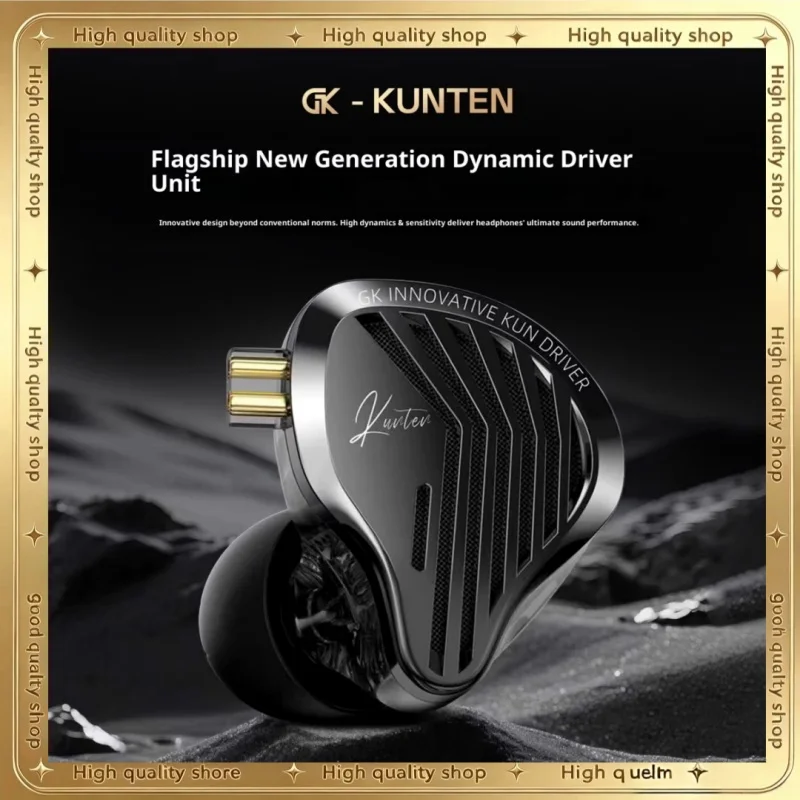 핫 GK KUNTEN 다이나믹 드라이브 중저음 이어버드 HIFI 스포츠 메탈 헤드폰 분리형 2PIN KZ Zenith EDX PRO 호환
