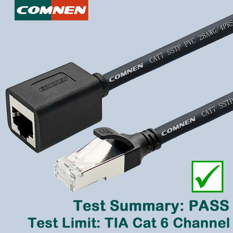 

COMNEN Cat5e Cat6 Ethernet Extension Cable RJ45 Male to Female Cable Ethernet Extender Adapter for PC Laptop Ethernet