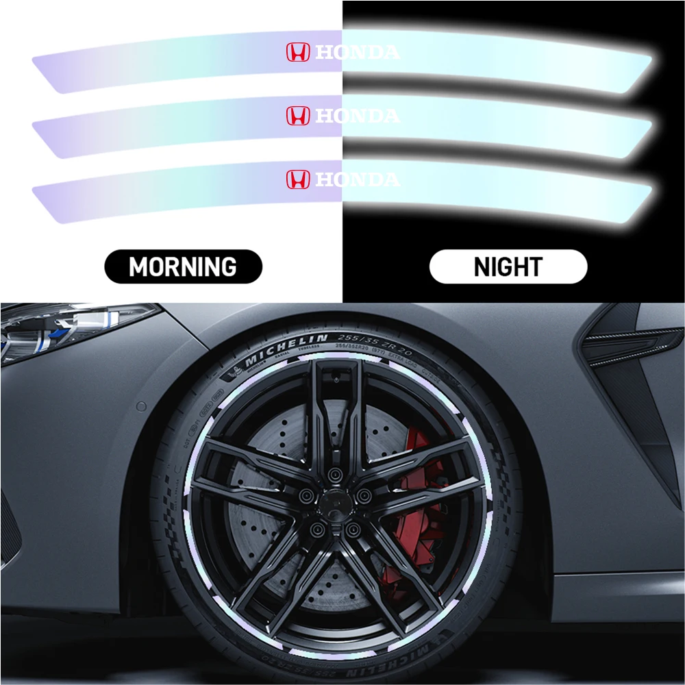 10/20PCS Colorful Car Wheel Rims Stickers Decoration Accessories For Honda Civic Accord Fit City Jazz CR-Z Element Insight MDX