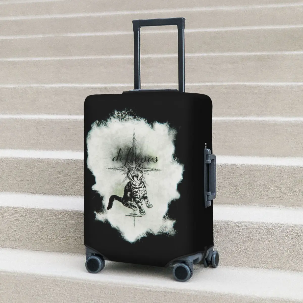 

Deftones Metal Band White Pony Album Suitcase Cover Protection Elastic Trip Luggage Protector Covers for 18-32 Inch