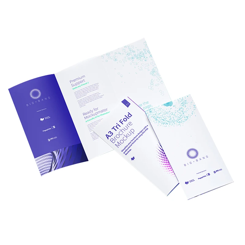 Customized Brochure Custom Logo Business Trifold Flyer Booklet Catalog Brochure Magazine Printing Services