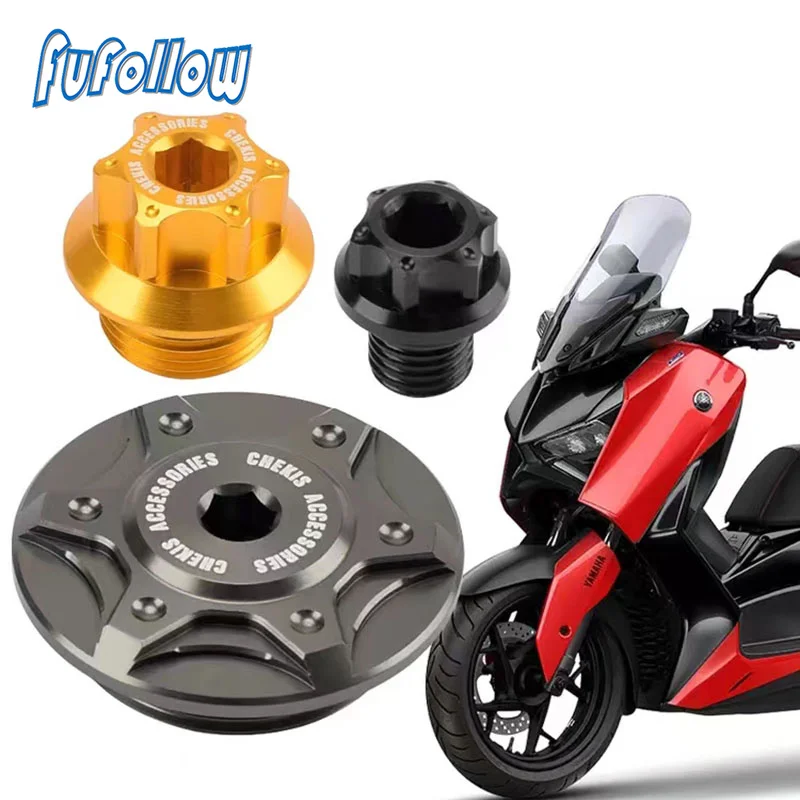 Motorcycle X-MAX300 Oil Engine Cover Transmission Oil Cover Decor Anti-theft Screw Bolts For Yamaha XMAX 250 300 XMAX250 XMAX300