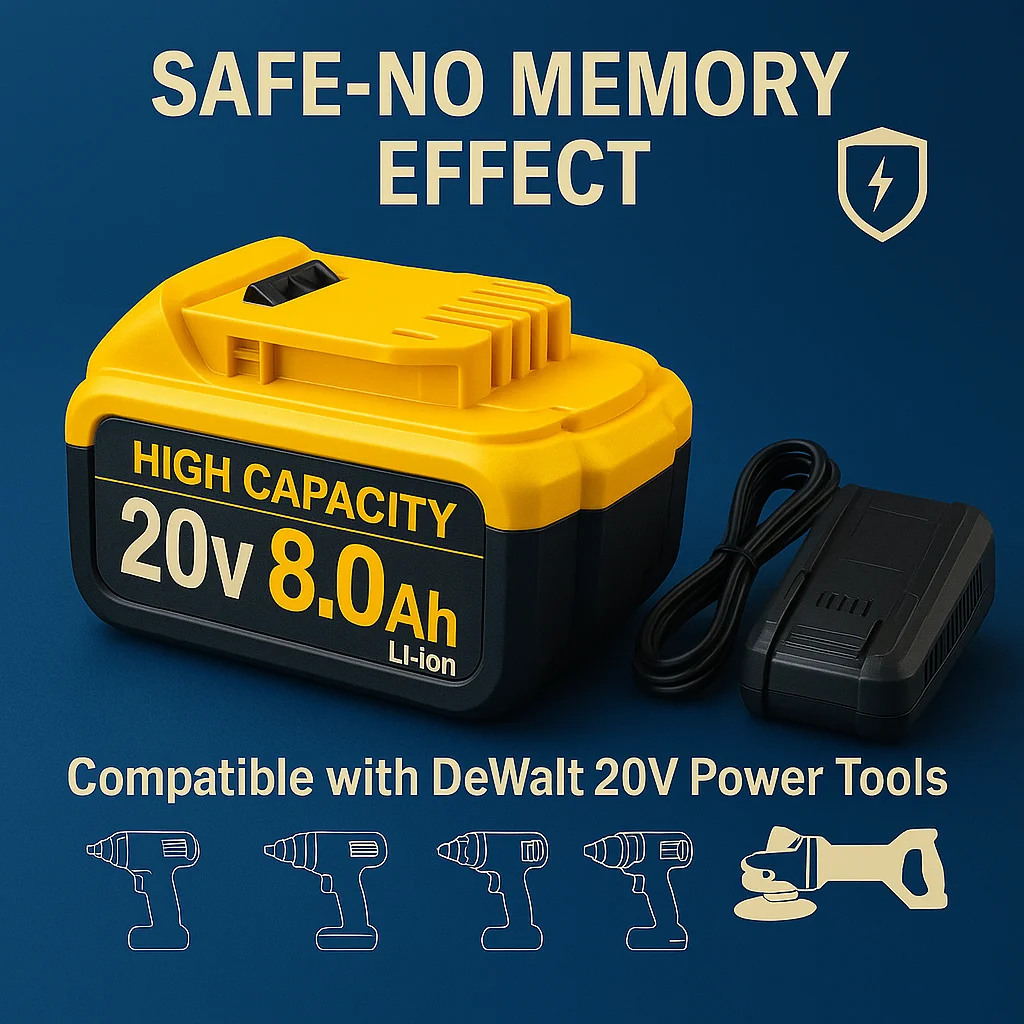 

SUMMING battery for Dewalt 18V/20V ⚡ ✅ power Toolsrechargeable electric tool Accessories Lithium batteriesReplace DCB184