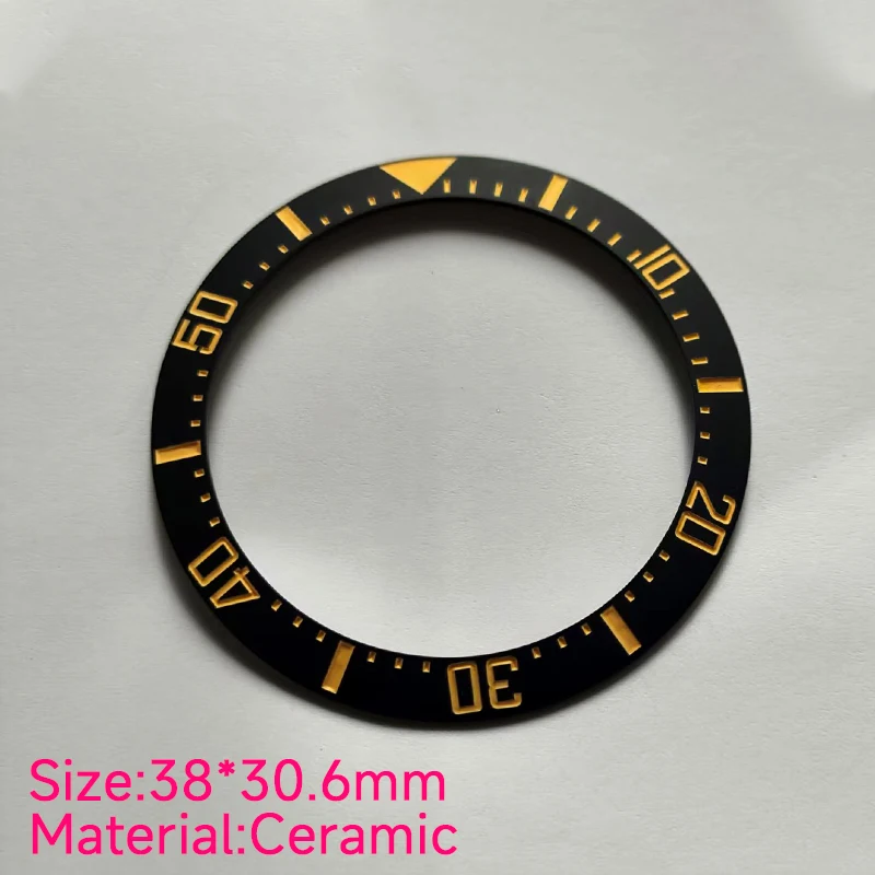 38mm Watch Ceramic Bezel Insert Fit SKX007 SKX009 Tuna Canned Diving Turtle GMT SUB YACHT-MASTER Men's Watch Case Repair