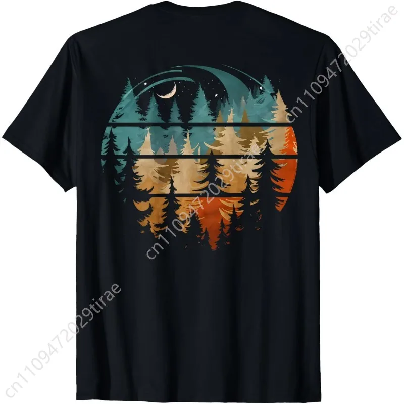 Trees Nature Mountains Adventure Outdoor Wildlife Forest T-Shirt Graphic T Shirts Print on Demand Camisas Streetwear