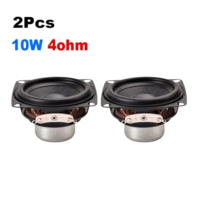2 Stuks 10W 4ohm 2Inch Full Range Luidspreker Dubbele Sterke NdFeB Magnetische Luidspreker 52MM Woofer voor thuis Threater Hifi Bluetooth Audio