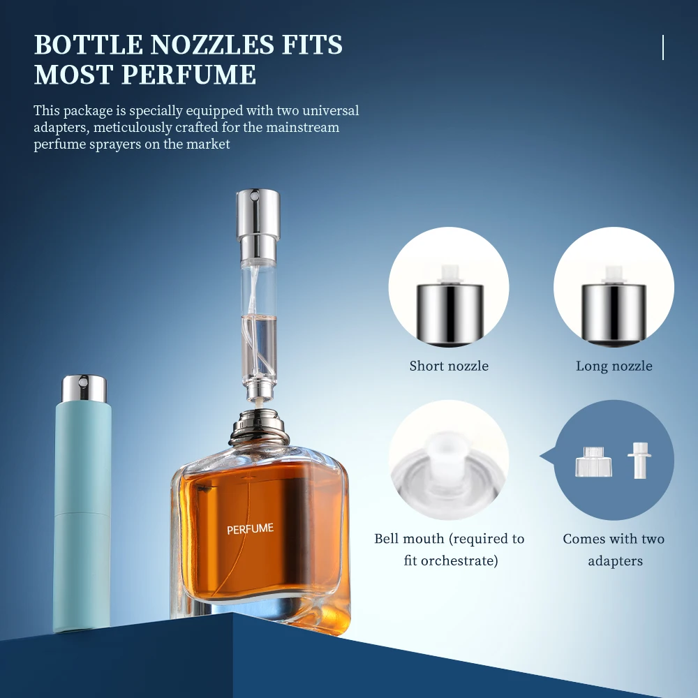 6ml Rotating Perfume Atomizer Portable Bottom-filling Travel Mini Perfume Refillable Bottles Empty Cosmetic Containers Spray