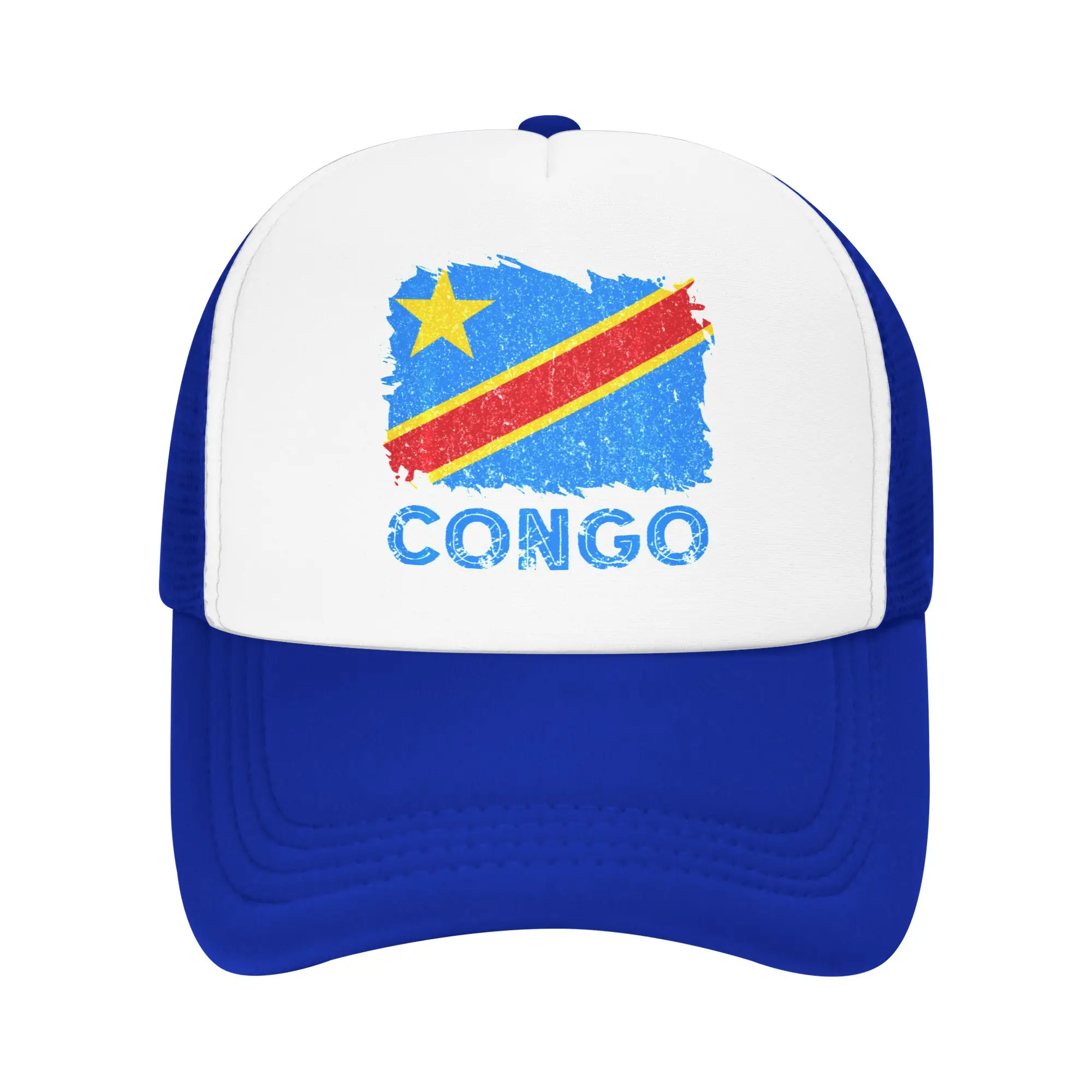 Congolese Flag DRC Democratic Republic of Congo Sun Hats For Couple Women Spring Baseball Cap Street Style Hot Sale Trucker Hat