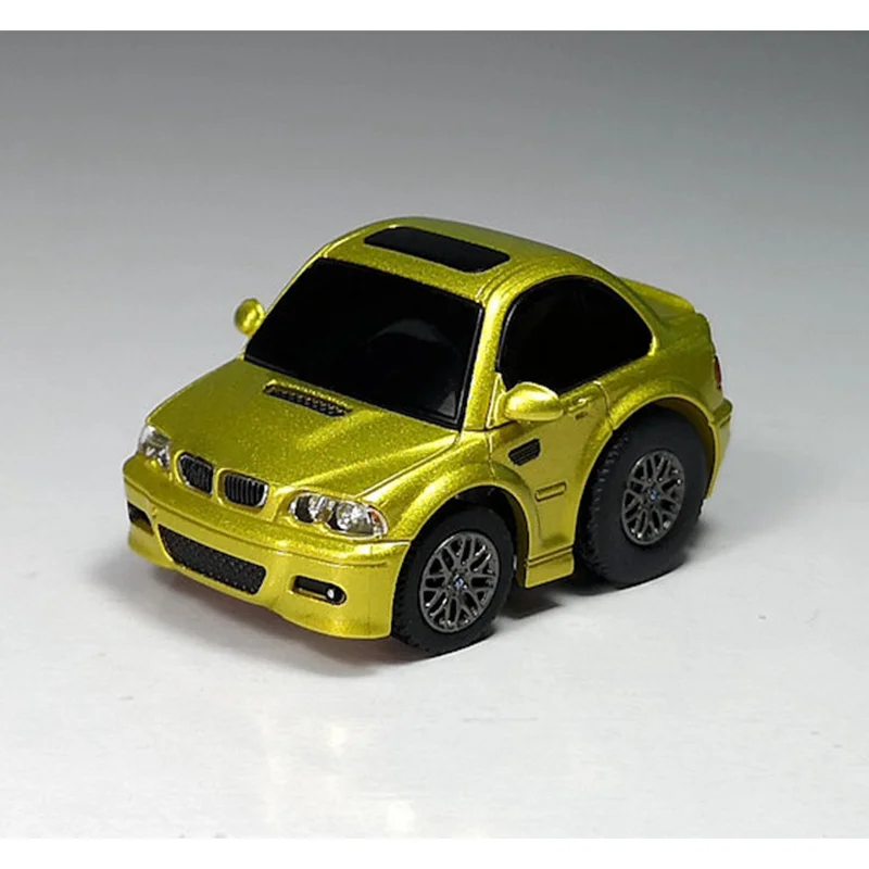 

TinyQ 4,5 см сплав M3 E46 желтый откат литой под давлением миниатюрный игрушечный автомобиль моделирование классическая модель коллекционные сувениры дисплей подарки