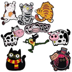 Cute Animals Series Enamel Pin Brooches For Women Lapel Pins Badge on Backpack Costume Accessories Fashion Jewelry Gifts
