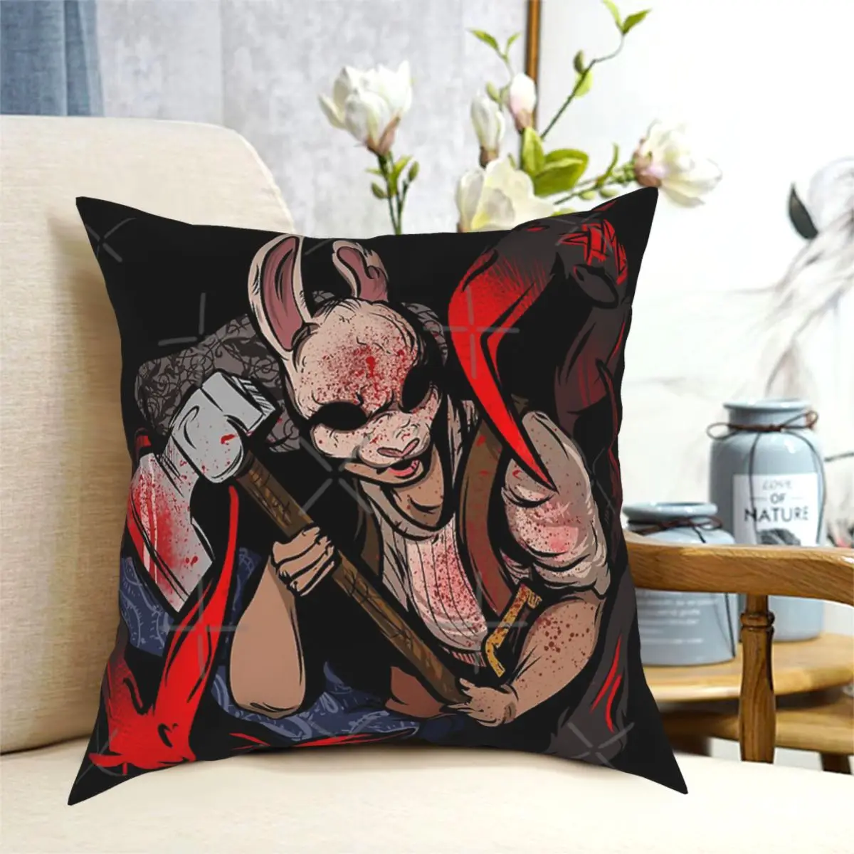 DBD Dead By Daylight Huntress The Entity Pillow Case Cover Pillow Ornamental School Case