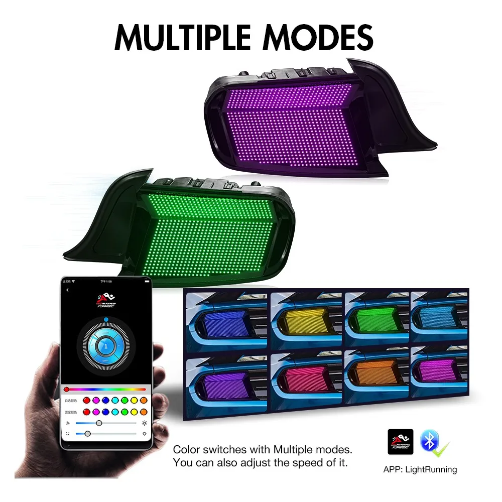 ชุดไฟท้าย LED RGB ซ้าย+ขวา สำหรับรถฟอร์ด มัสแตง ปี 2015-2023 ไฟเบรก ไฟเลี้ยวแบบไล่ระดับ ไฟท้าย ชุดประกอบไฟเบรกท้าย