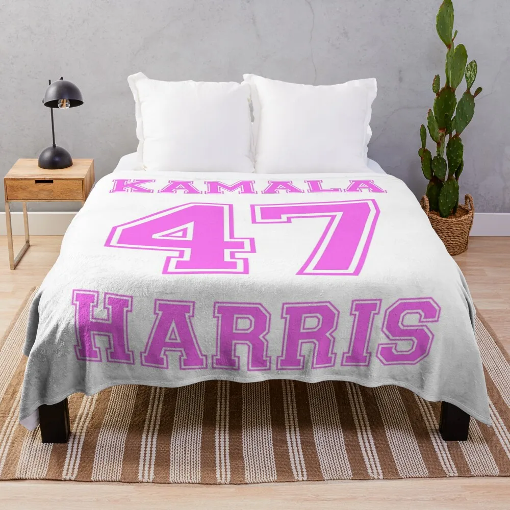 

Varsity First Woman President Harris 2024 Kamala Harris 47 Throw Blanket for winter Luxury Soft Beds blankets ands Blankets