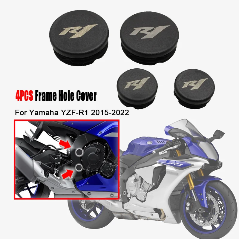 Motorcycle Accessories For Yamaha YZF-R1 YZF R1 YZFR1 R1M 2015-2022 R1M 2016-2018 Frame Hole Cover Caps Plug Frame