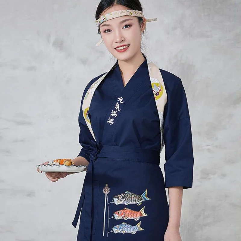 Cucina giapponese Sushi Ristorante Cameriere Cintura da lavoro Servizio di ristorazione Ristorante Chef Uniforme da lavoro Cintura Cinghie Kimono vintage