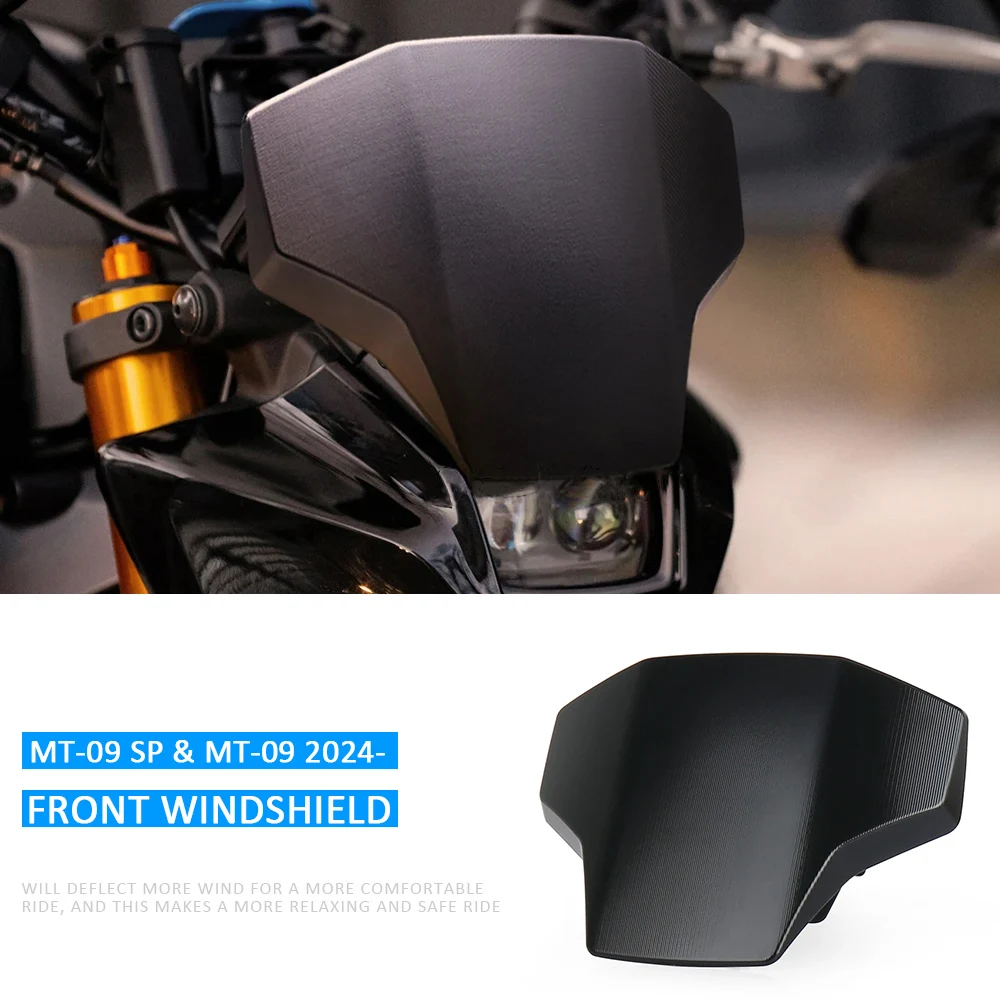 For YAMAHA MT-09 MT09 SP Y-AMT MT 09 MT09 2024 2025 Motorcycle Sports Frontal Plate WindScreen Windshield Deflector Fits