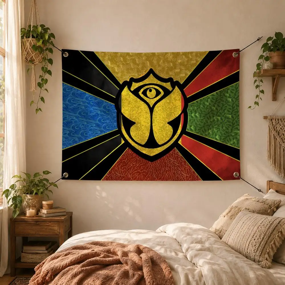 Festival EDM T-Tomorrowland Festival Flags Decorative Flag Banner for Outdoor Garden Yard Camping Party Home Wall Hanging Decor