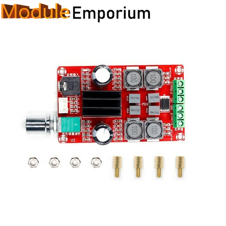 XH-M189 2 * 50W high-end digital power amplifier board DC24V TPA3116D2 dual channel stereo power amplifier board image 2