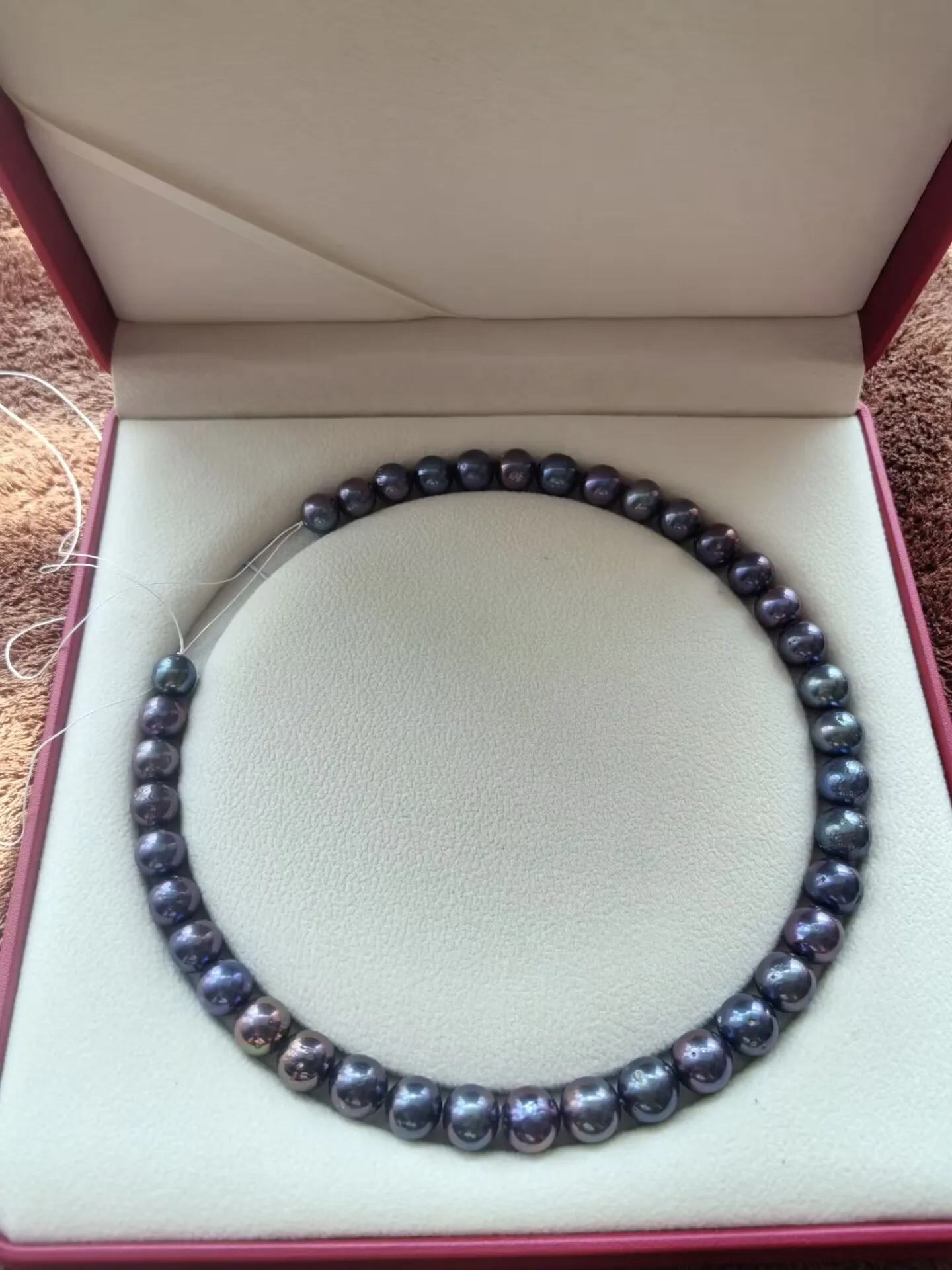 Beautiful Pearl Necklace AAAA 10-11mm Natural Tahitian Round Pearl Necklace 925s  Physical Photo 16-36inch