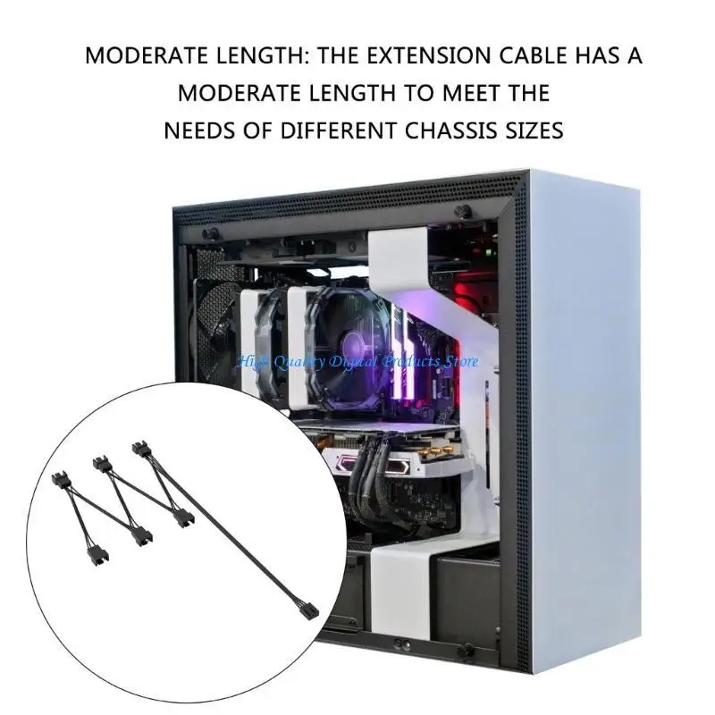 U2JEは、4pin PWMファン拡張機能、4pin PWM PCファンスプリッターケーブルPWMスプリッターケーブルファンスプリッターでPC冷却を最適化します