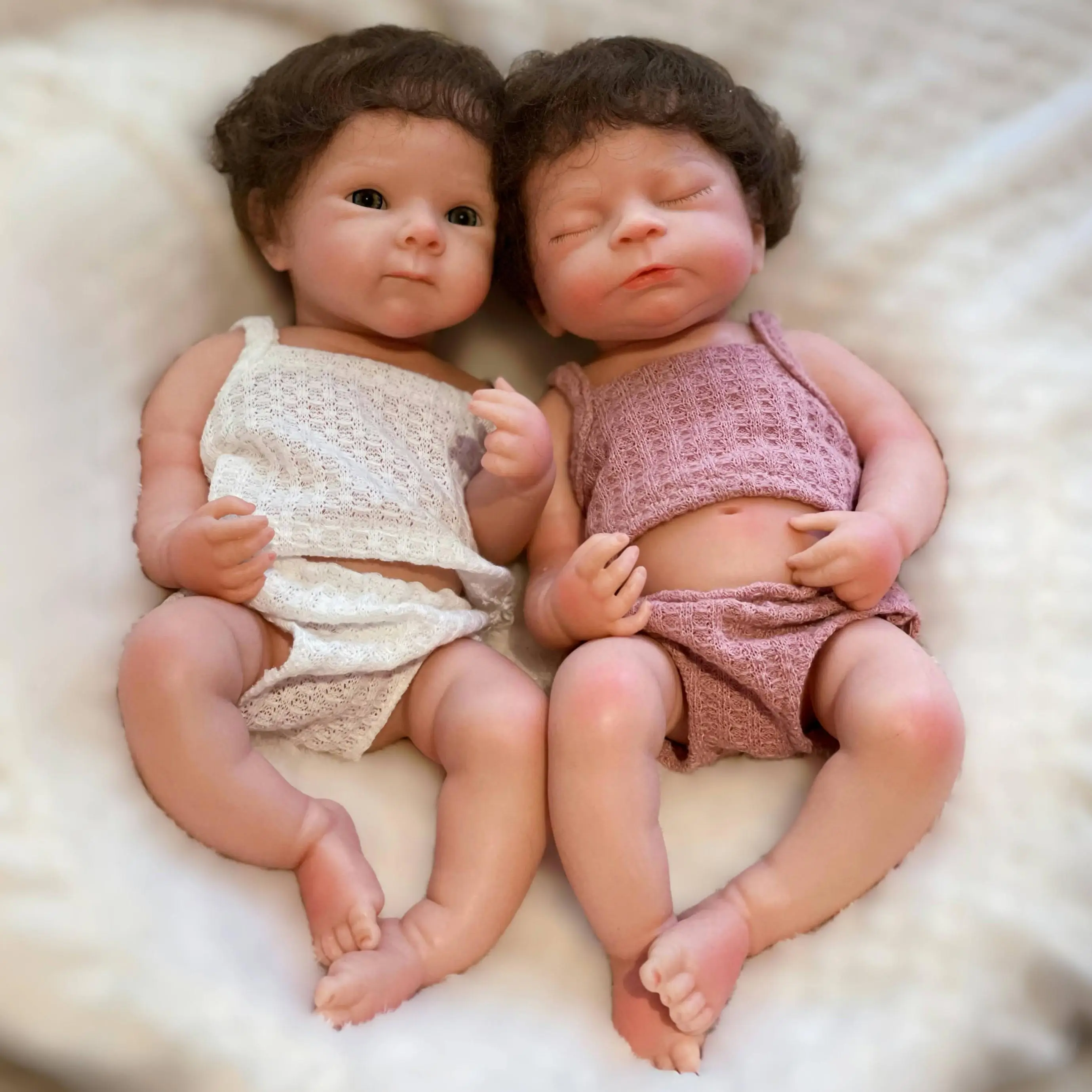 13Inch Silicone Girls Reborn Dolls Bettie&Timothy Handmade Painted Full Body Soft Solid Silicone Reborn Baby Doll For Girls Gift