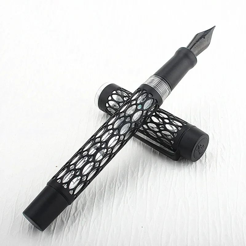 Jinhao 100  Vacuum Filling Fountain Pen Transparent Acrylic Skeleton Hollow Carved EF/F/M Writing Gift Pen