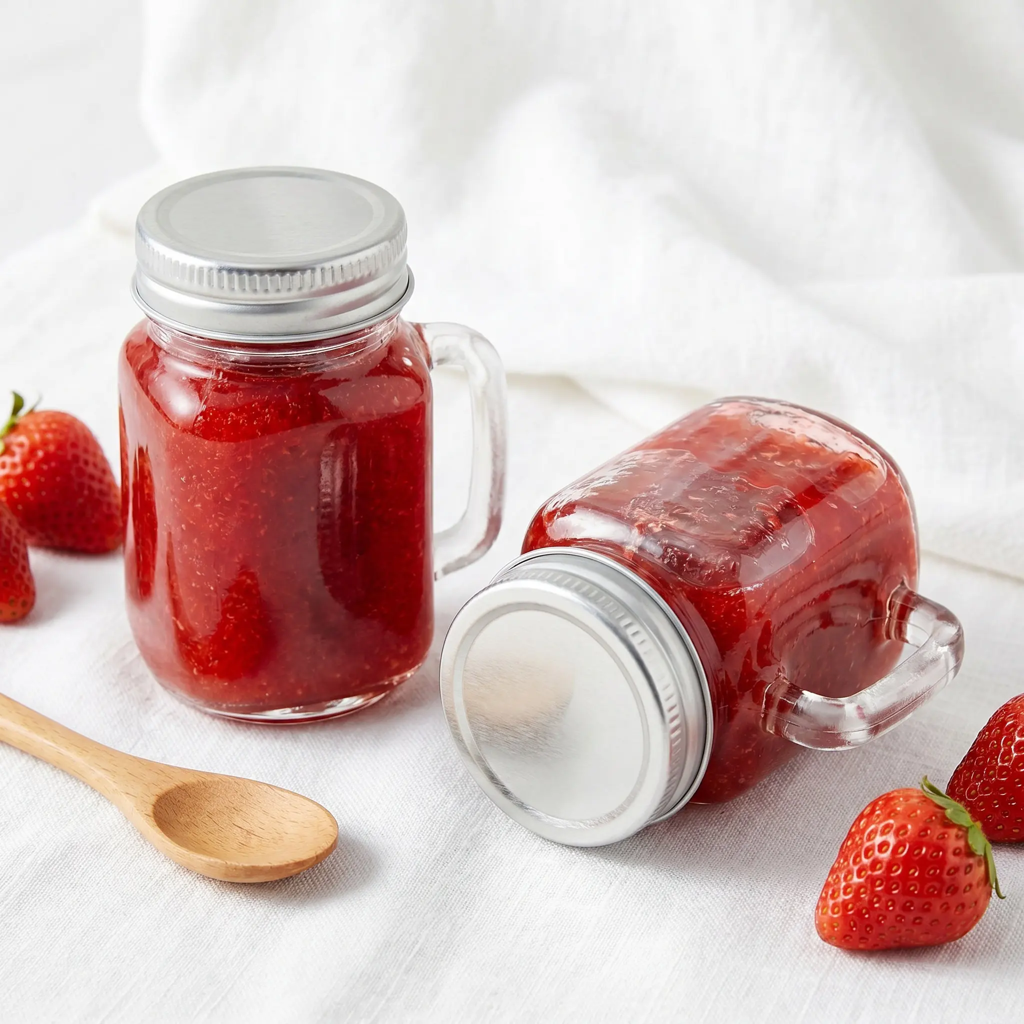 6 pcs Jars Airtight Storage Kitchen Containers Halloween Christmas New Year Dessert Glass Jar Airtight Jar Glass Mini
