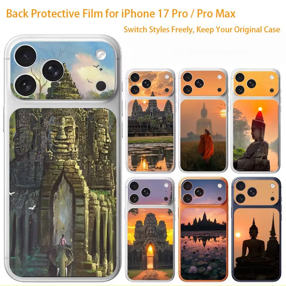 

Angkor Wat 3D Full Body Skin Decal for iPhone 17/Pro/Pro Max Color Rear Protective Sticker