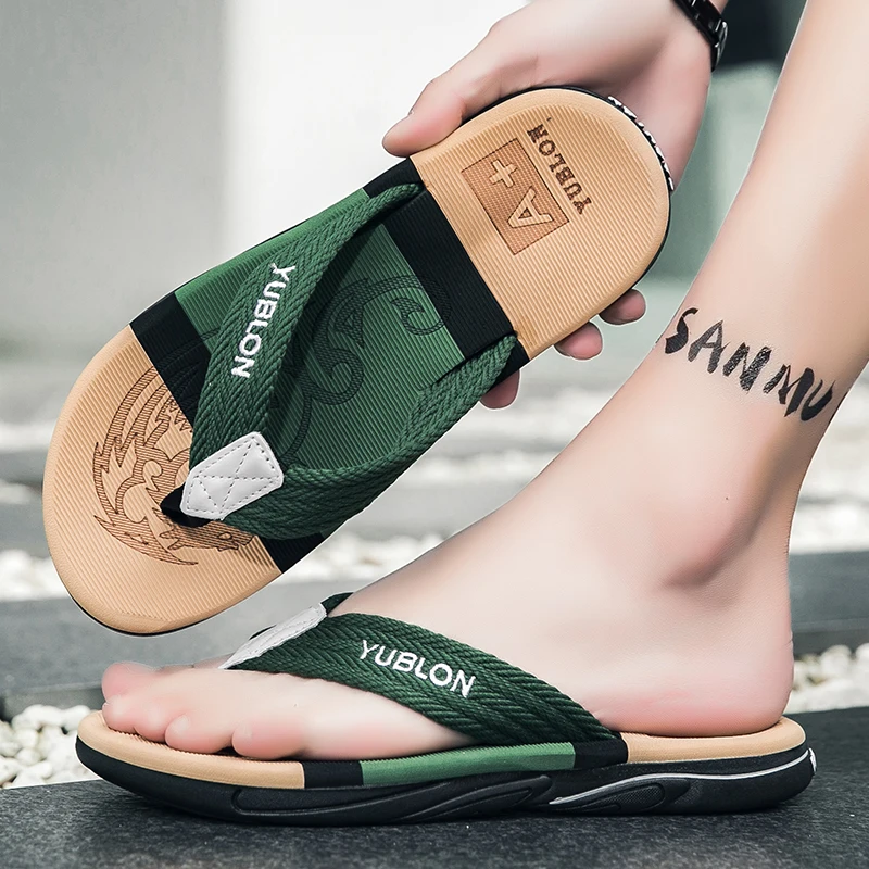 Hot Sale Men Slippers Summer Flip Flops Fashion Non-slip Beach Slippers Sandals Men Casual Slides Shoes Male Zapatos Hombre