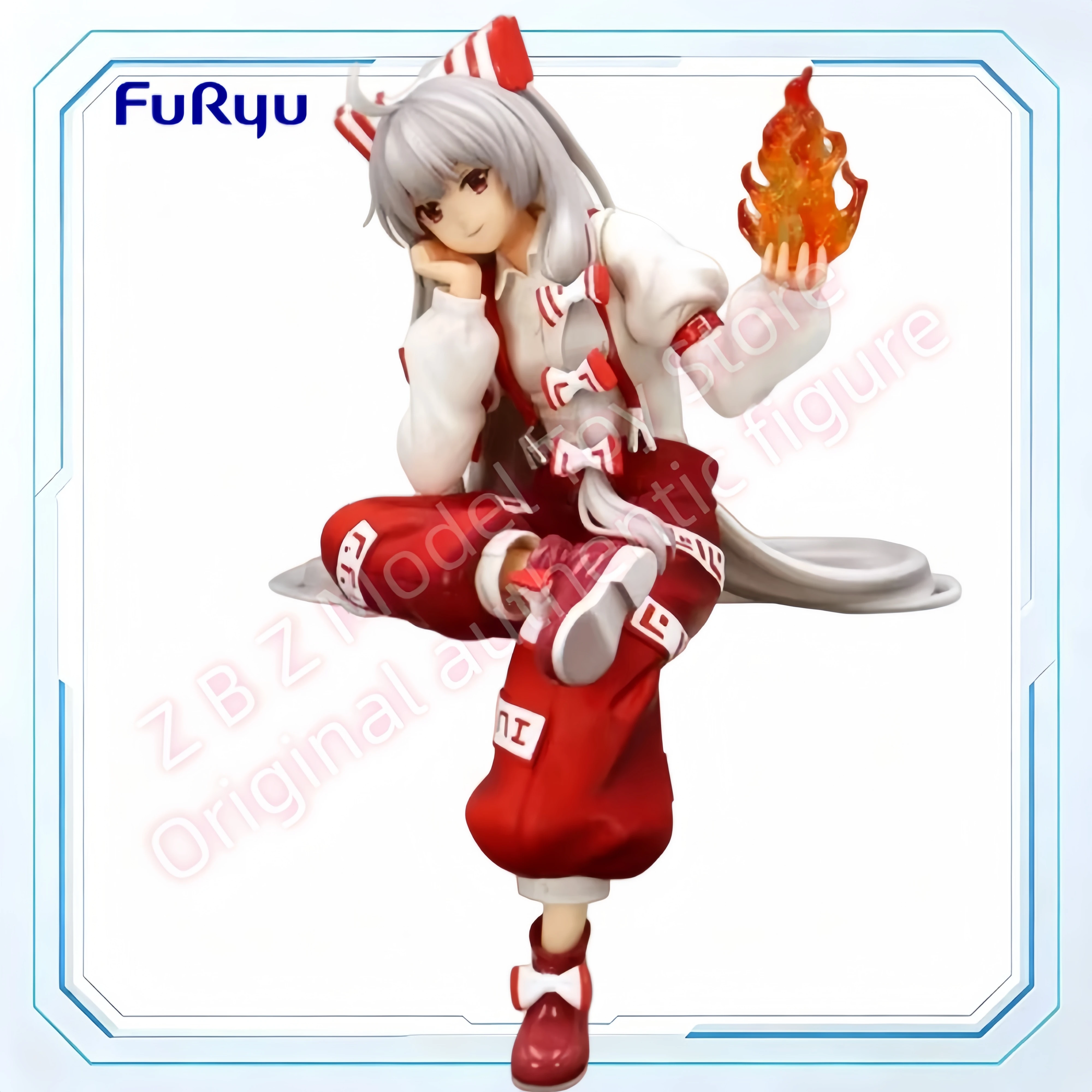 In Stock FuRyu Original Genuine Anime Touhou Project Huziwara No Mokou Noodle Stopper Figure 15cm Collections Model Toys Gift