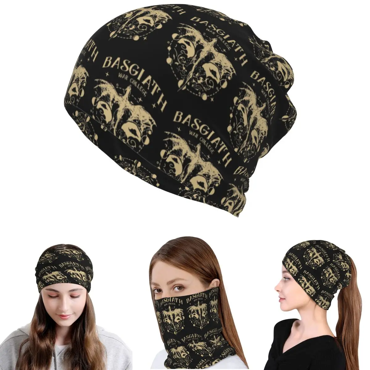 

Basgiath War College 20 Fourth Wing Bandana Neck Cover Wrap Mask Scarf Warm Headband Beanies Hat Unisex Adult Windproof