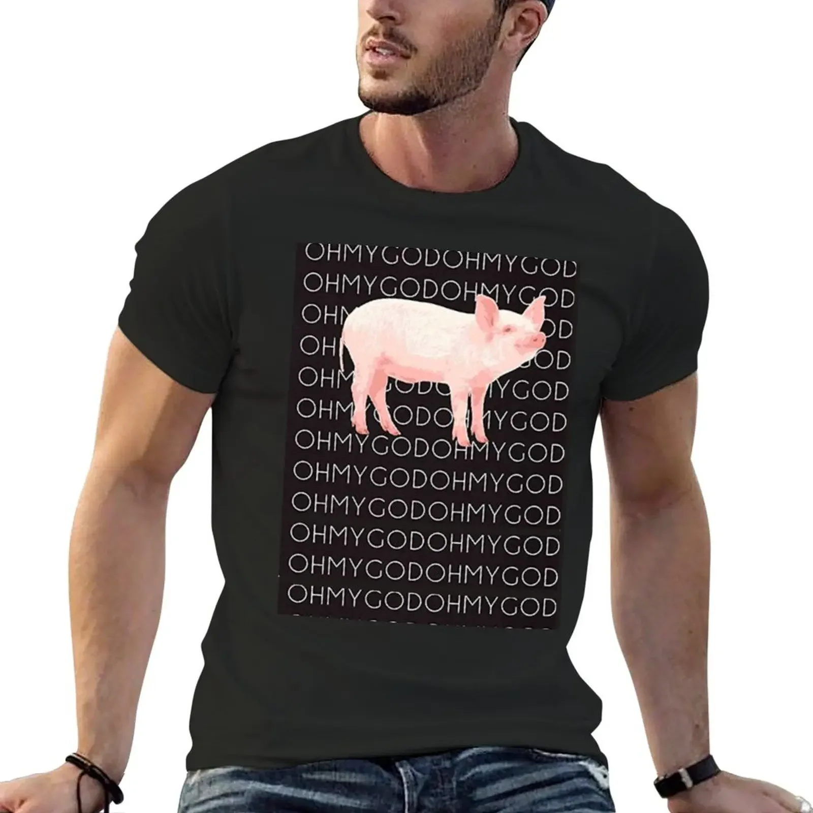 

OMG Pig (Unofficial merch) T-Shirt sublime sports fans customs design your own mens cotton t shirts