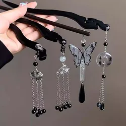 Vintage Butterfly Tassel Hairpin for Women Girl New Jewelry Gifts Headdress Hair Clip Chinese Hanfu Hair Sticks Accessories