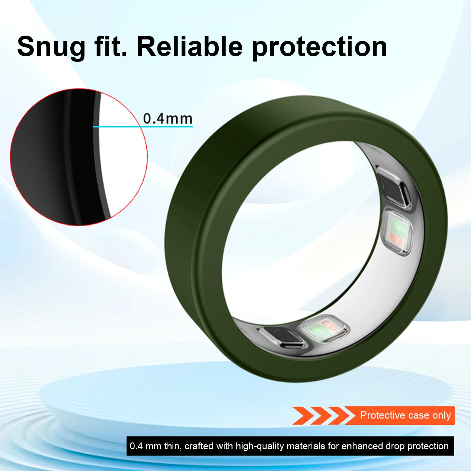 4/8 Pack Silicone Ring Protector Fits for Oura Ring 5 Protective Sleeve Skin Ring Protector Case for Gym Woking Out Women Men