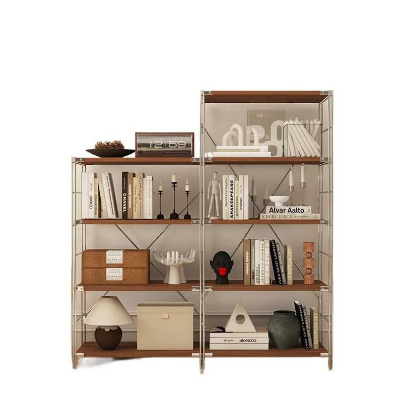 

Household antique multi-layer floor shelves, multi-functional study adjustable storage shelves