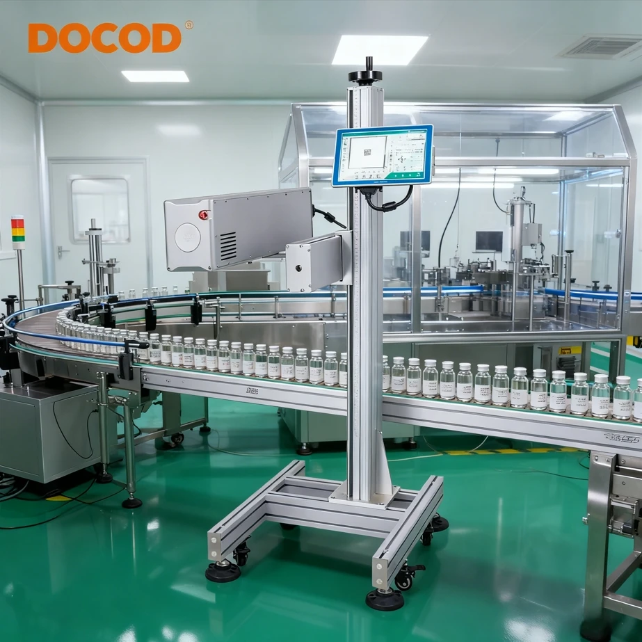 High Speed 60W Air/Water Cooling Integrated Laser Marking Machine DOCOD Co2 Engraving Date Coding Laser Engraver Printer