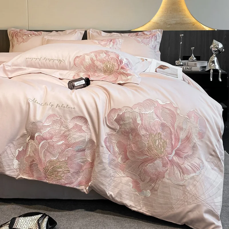 فاخر خفيف، عالي الجودة، شينجيانغ، سرير قطني قطيفة، طقم مكون من أربع قطع، قطن. #2