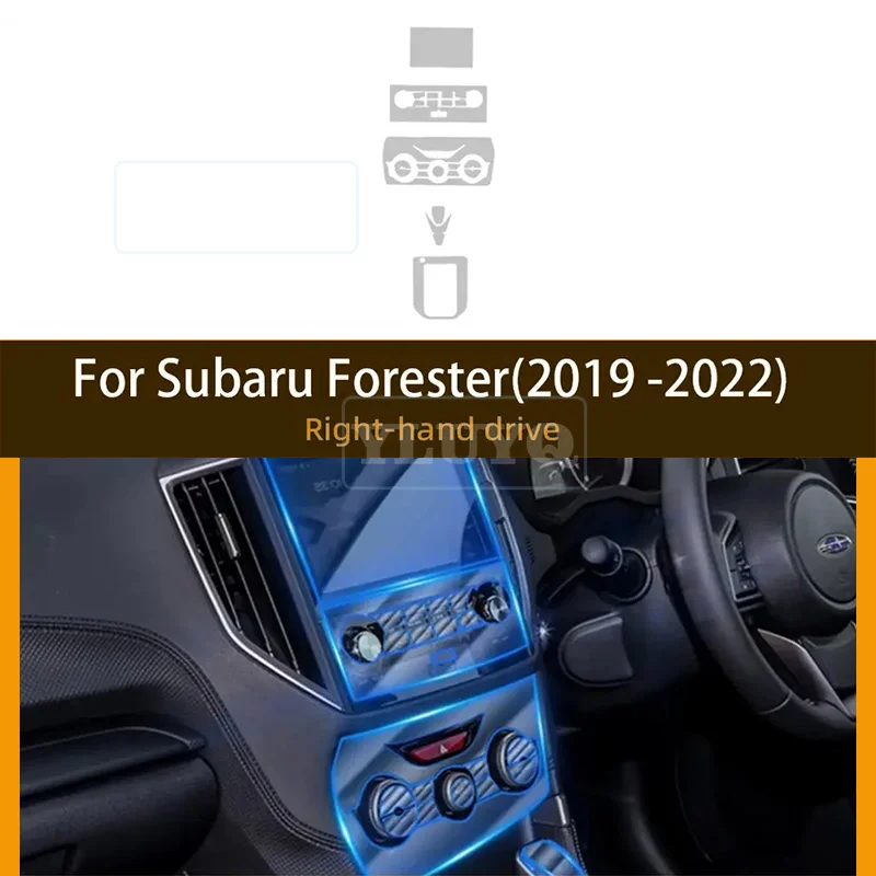 

For Subaru Forester SK 2019-2022 Car GPS Navigation Interior Center Console Transparent TPU Protective Anti-scratch Repair Film