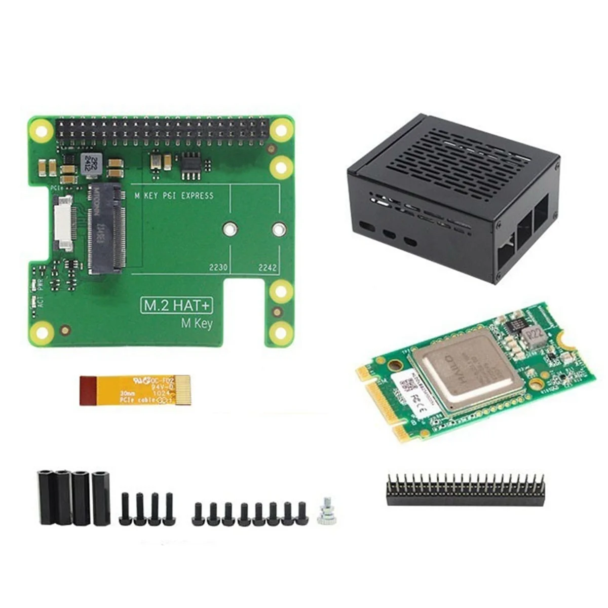 For 5 AI Kit M.2 HAT+ Al Acceleration Module+Case 13 TOPS Gen3 for Robotics Home Automation