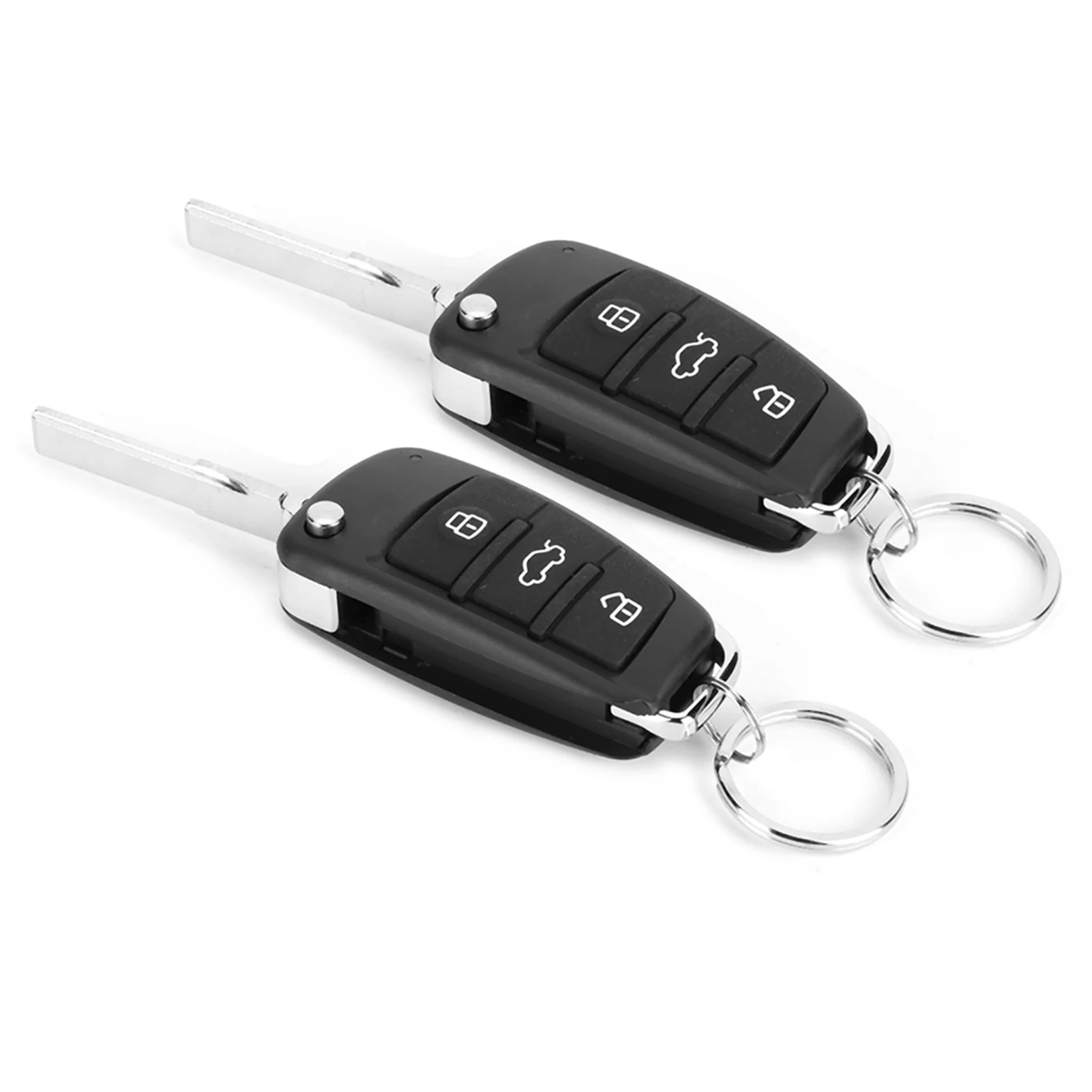 Universelles Auto-Alarmsystem, 3 Tasten, schlüsselloses Zentralverriegelungs-Fernbedienungsset, schwarzes Autozubehör